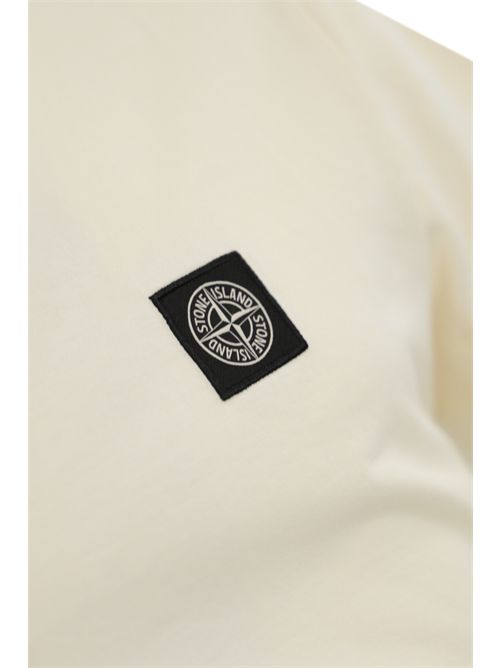 T-shirt 2100027 in cotone Ivory STONE ISLAND | 2100027S0013V0093